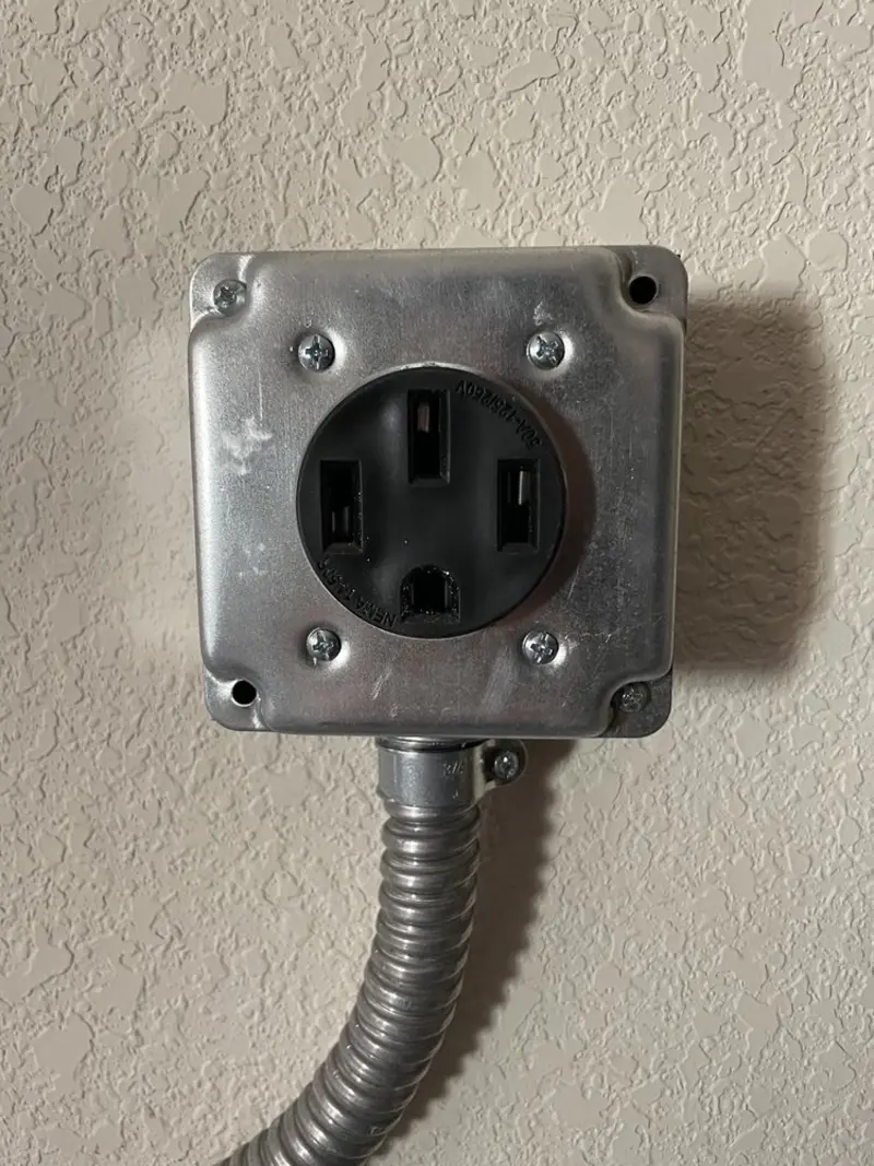 NEMA 14-50 outlet installed for Electrical Panel Upgrade in Dix